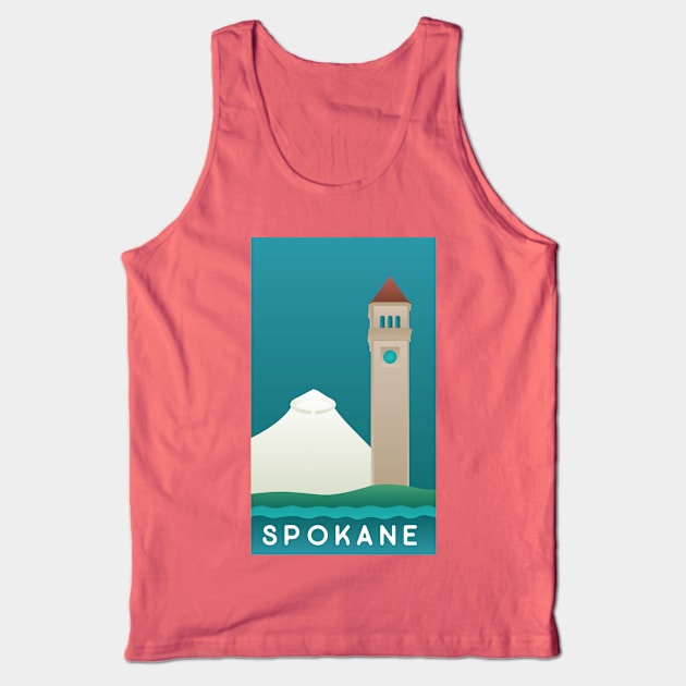 Spokane Poster Tank Top by SkySlate